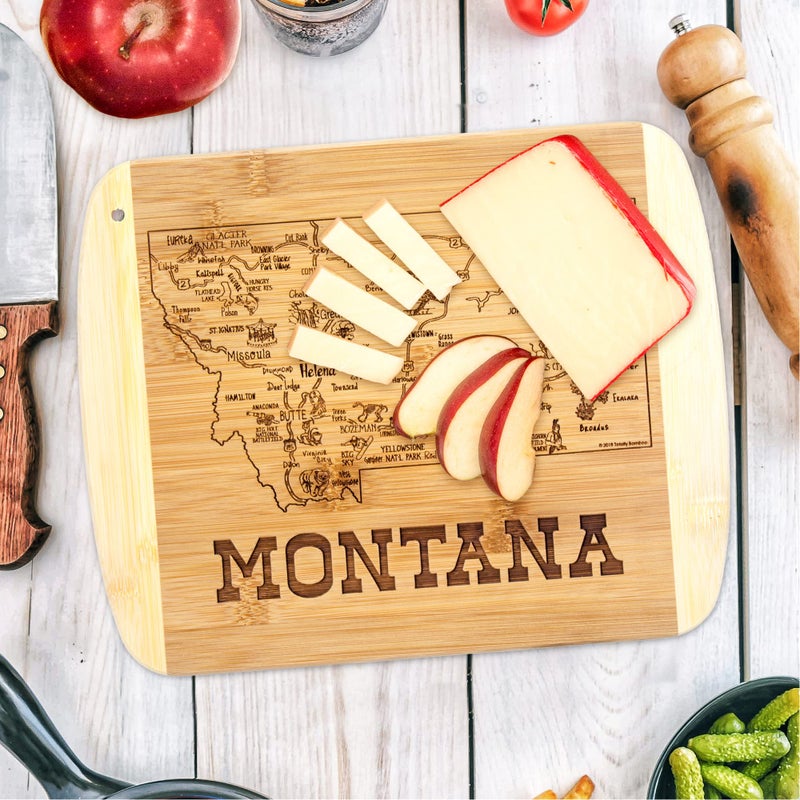 Totally Bamboo A Slice of Life Montana State Serving and Cutting Board  11"" x 8.75"" - Image 2